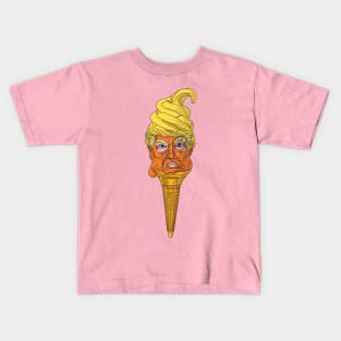 Donald Trump as a melting ice cream cone Kids T-Shirt